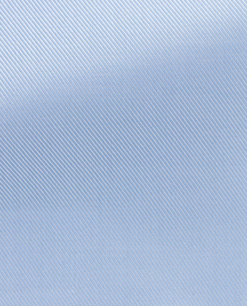 Thomas Mason Light Blue Two Ply Sea Island Cotton Dobby Twill