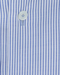 Albini Blue Stripe Twill 365 Easy Care Fine Cotton