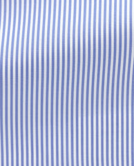 Albini Blue Stripe Twill 365 Easy Care Fine Cotton
