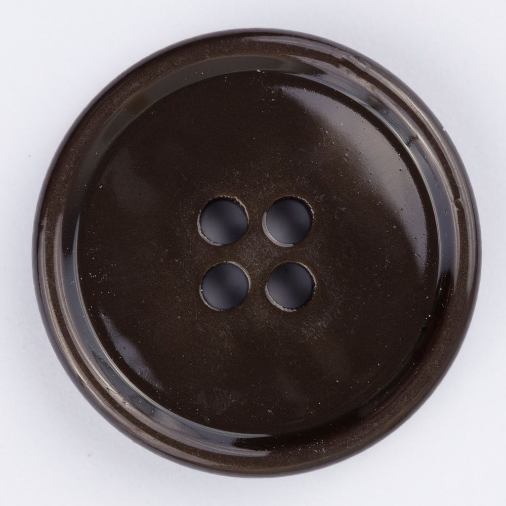 Button 32 Galalith Dark Brown