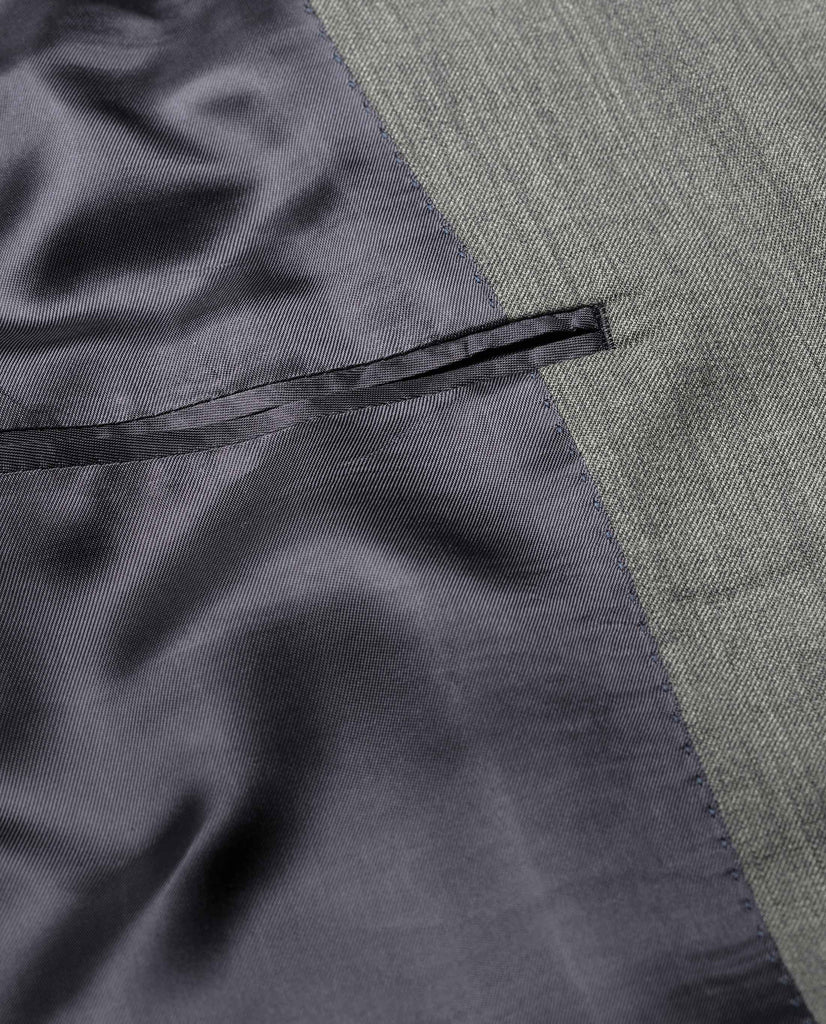 Marzotto 365 Merino Wool Stretch Mid Grey Twill