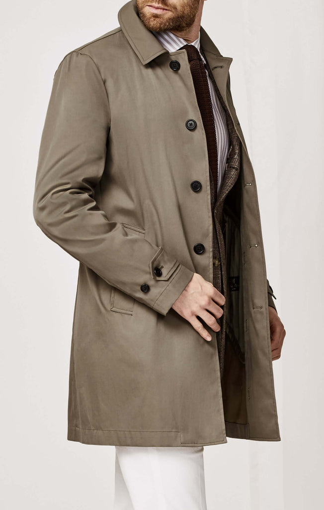 Olmetex Camel Cotton Blend Unconstructed Water-Repellent Windbreaker