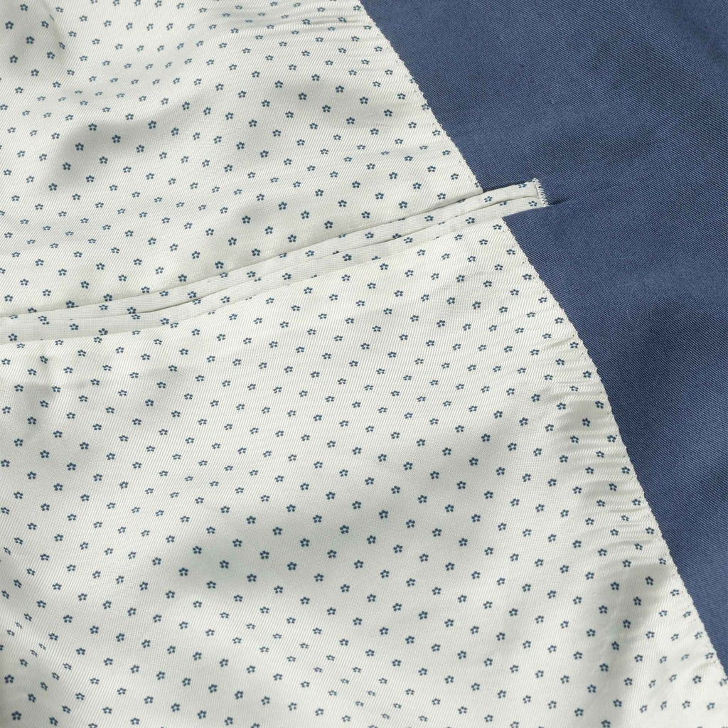 Larusmiani Mid Blue Cotton Stretch Fine Gabardine