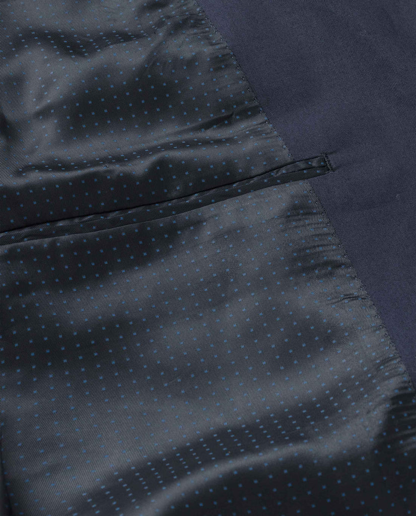 Larusmiani Dark Blue Cotton Stretch Fine Gabardine