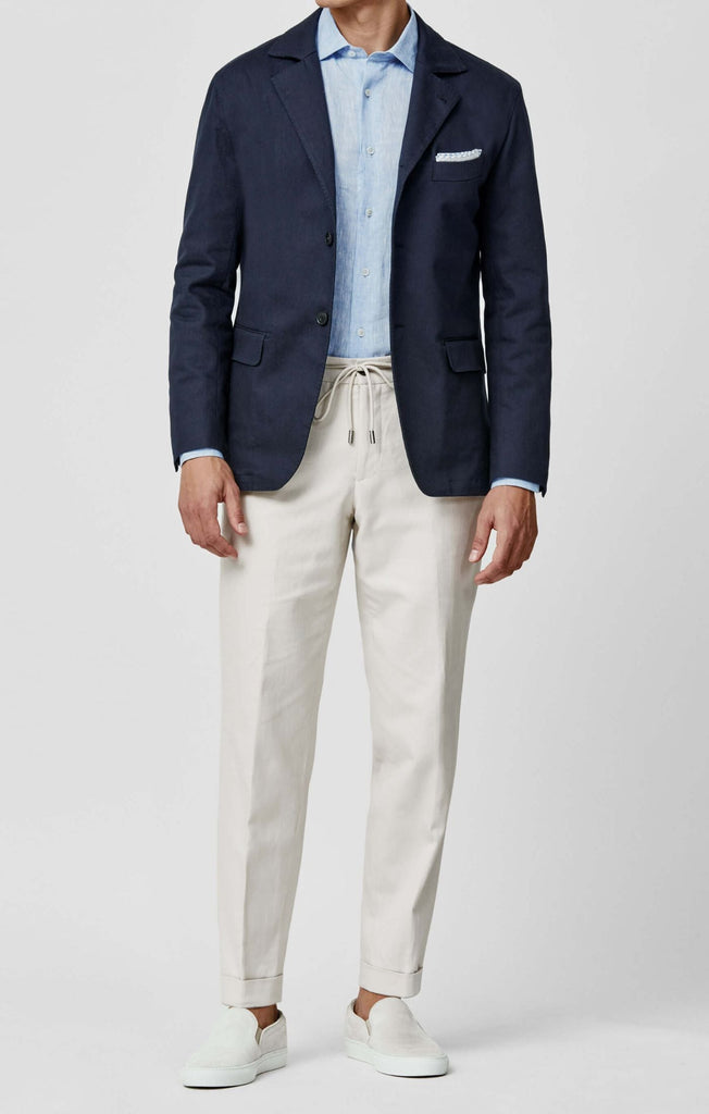 Olimpias Midnight Blue Heavy Cotton Stretch Twill