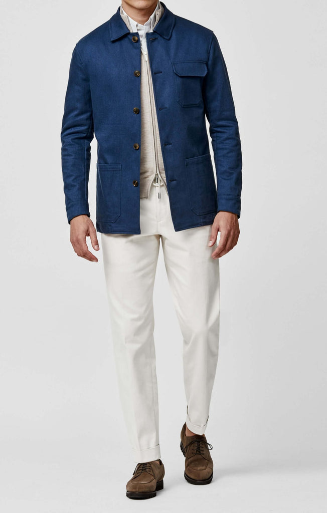 Olimpias Royal Blue Heavy Cotton Stretch Twill