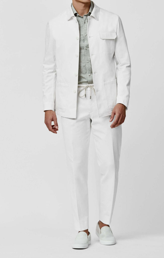 Olimpias Off White Heavy Cotton Stretch Twill