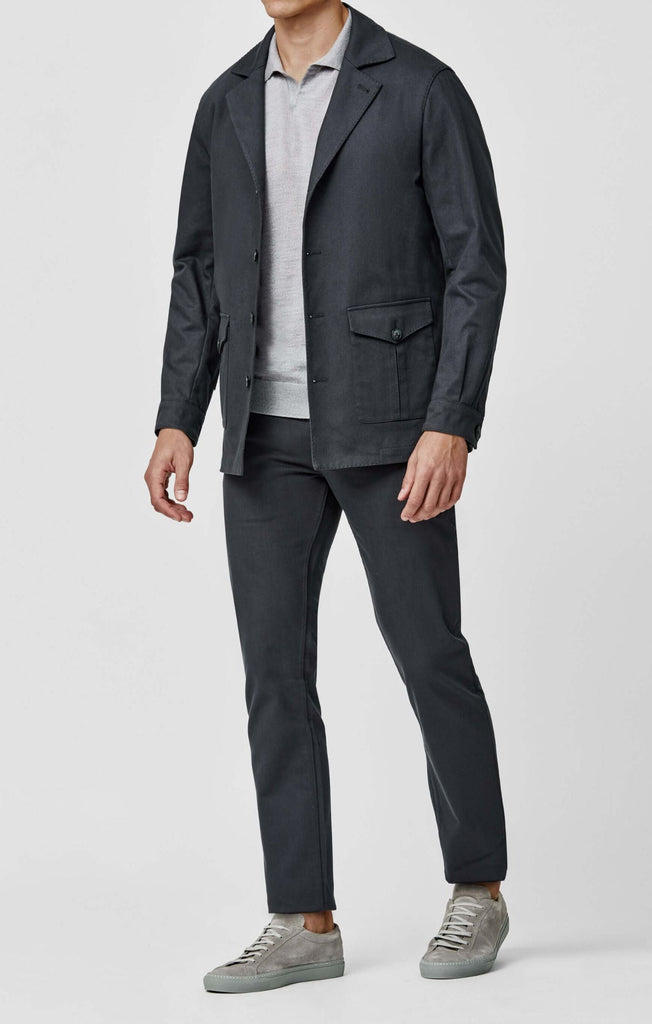 Olimpias Mid Grey Heavy Cotton Stretch Twill