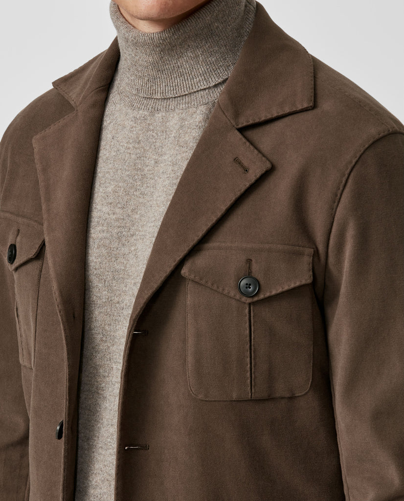 Olimpias Oak Brown Lightweight Stretch Cotton Moleskin