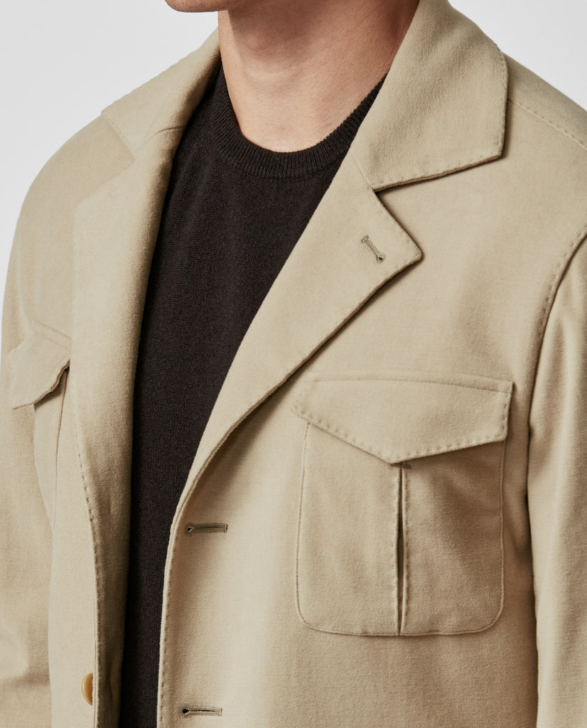 Olimpias Sand Lightweight Stretch Cotton Moleskin