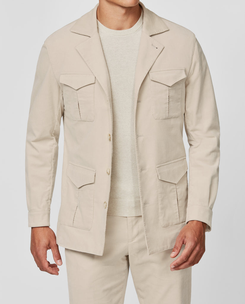 Olimpias Light Sand Cotton & Lyocell Corduroy Stretch