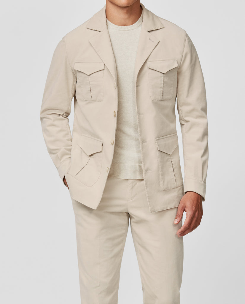 Olimpias Light Sand Cotton & Lyocell Corduroy Stretch