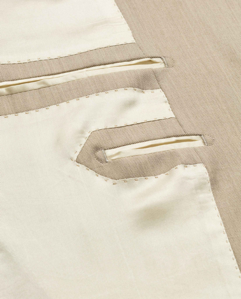 Barberis Canonico Sand S130 Merino Wool Doppio Ritorto Basketweave