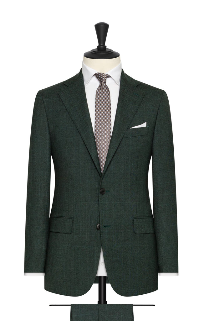 dark green s130 wool with fine glencheck Inspiration