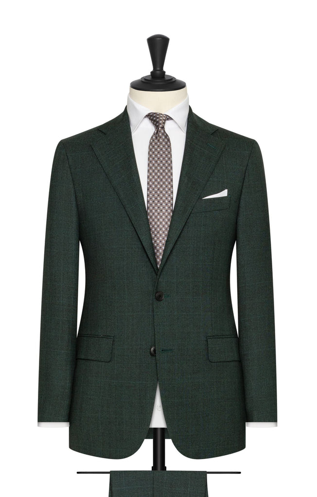 dark green s130 wool with fine glencheck Inspiration