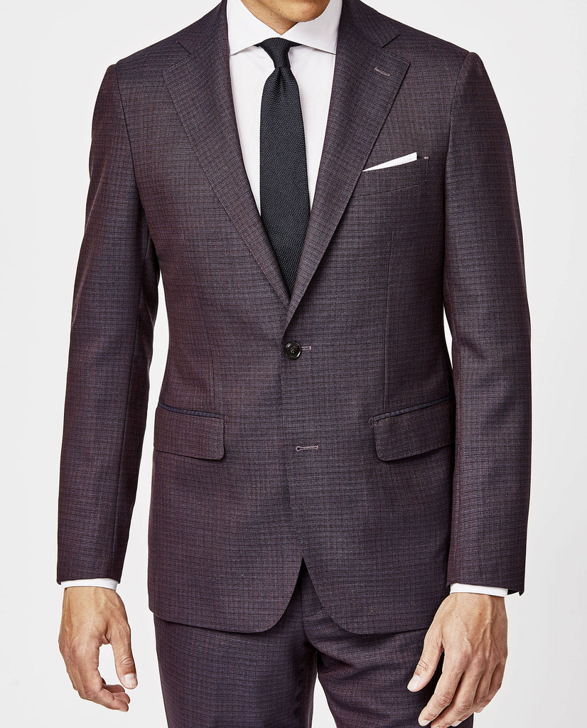 Barberis Canonico Blackberry Doppio Ritorto Super 130 Mouliné Merino Wool