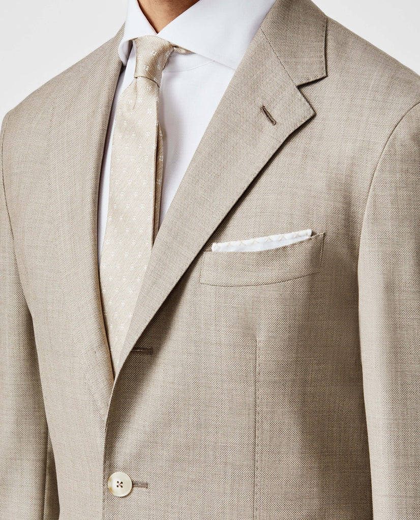 Angelico 365 Doppio Ritorto S130 Merino Wool Oatmeal Microweave