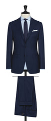 Possen Collection navy blue s130 wool with subtle check Inspiration