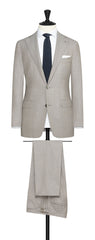 Possen Collection Taupe S130 Wool With Tonal Micro Check Inspiration