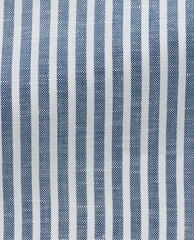 Weba Dark Blue Stripe Cotton & Linen Chambray