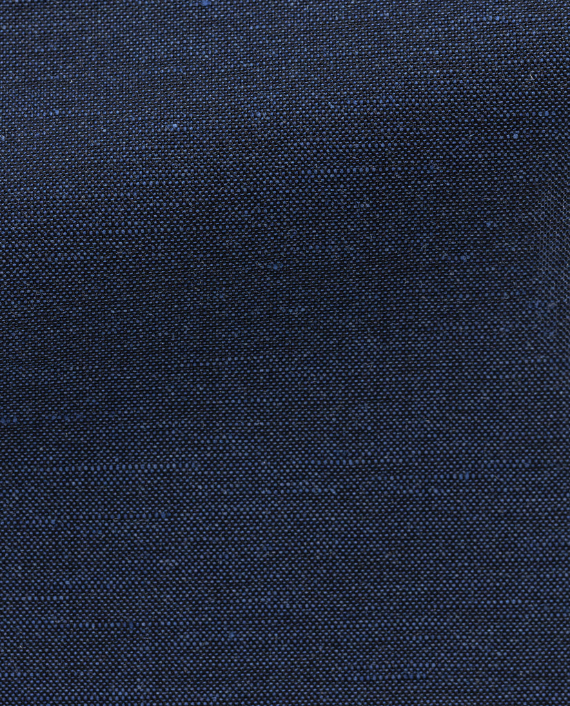 Weba Dark Denim Blue Cotton & Linen Chambray