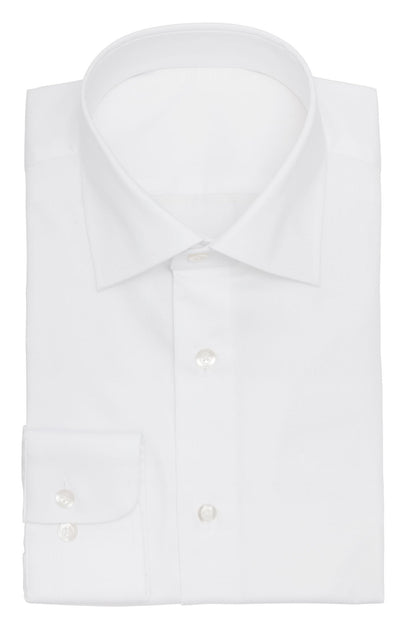 Albini White Fine Twill 365 Easy Care Fine Cotton