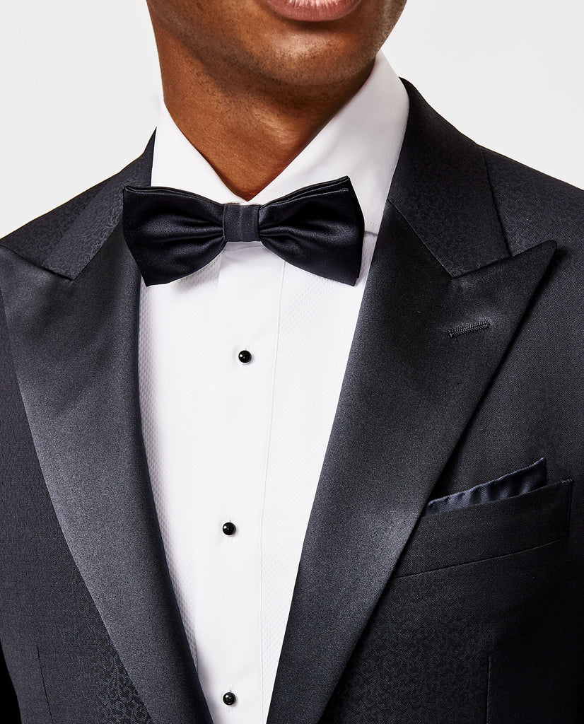 Cerruti Midnight Blue Merino Wool with Fine Jacquard Paisley