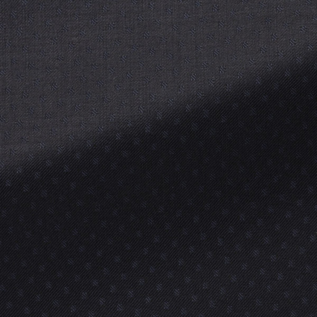 Cerruti midnight blue wool with jacquard dots Inspiration