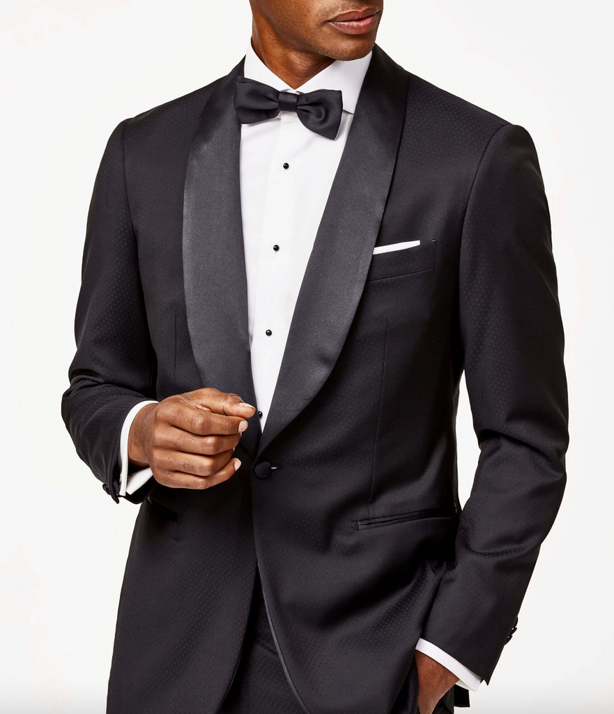 Cerruti Midnight Blue Merino Wool with Jacquard Dots