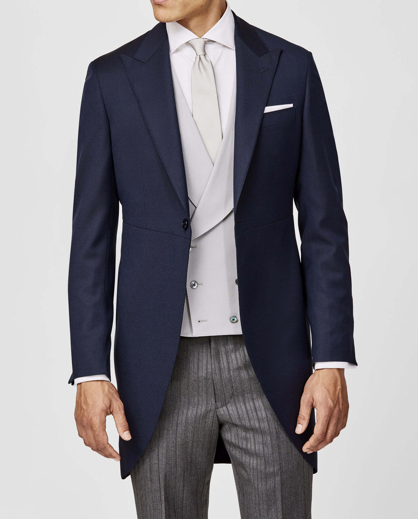 Zignone Navy S120 Merino Wool Sablé