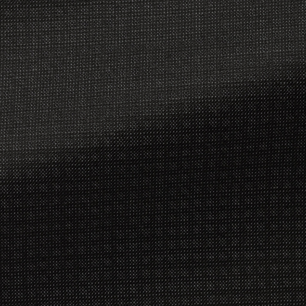 Zignone Black S100 Merino Wool with Subtle Micro Check