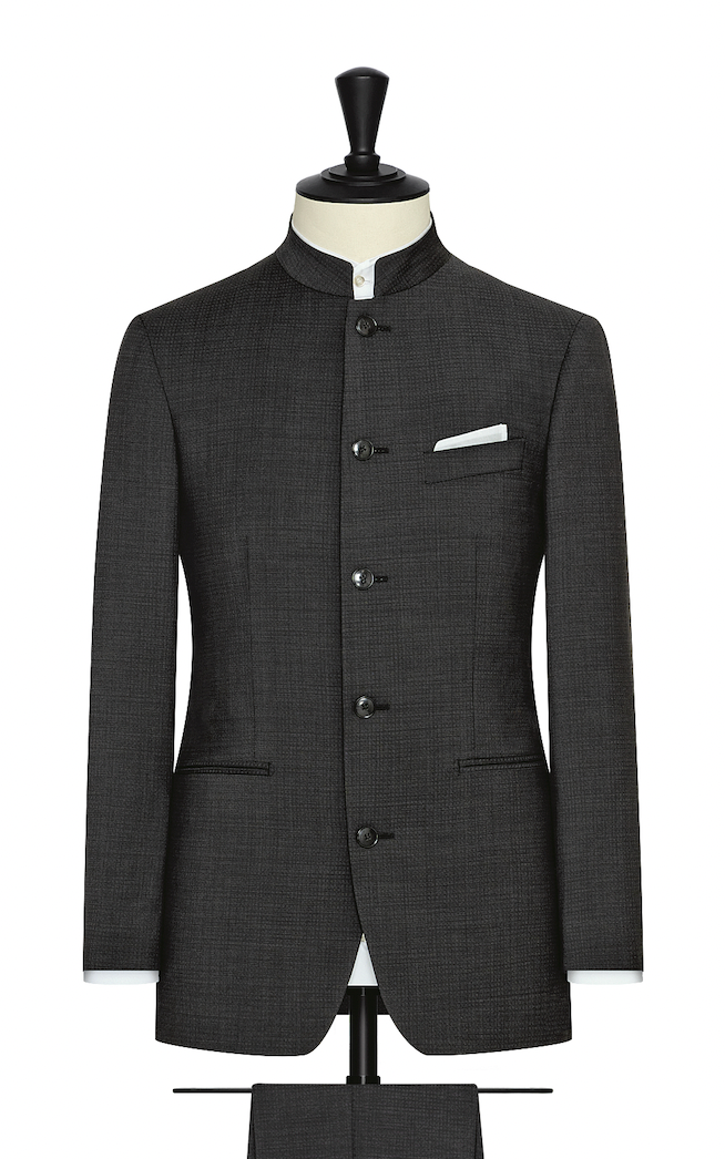 Zignone black s100 wool with subtle micro check Inspiration