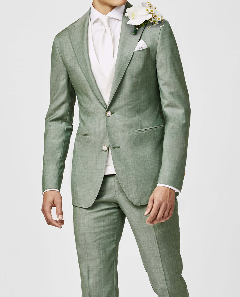 Angelico Dusty Green Solaro S100 Merino Wool