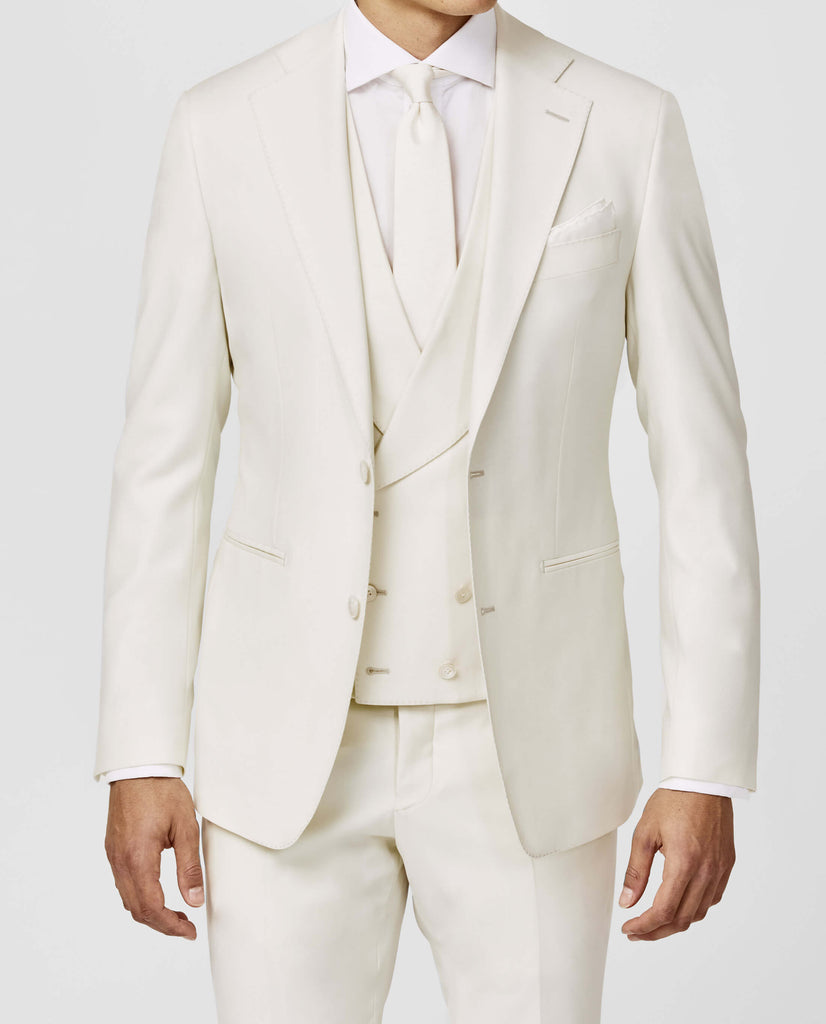 Zignone Off White S100 Merino Wool Faille