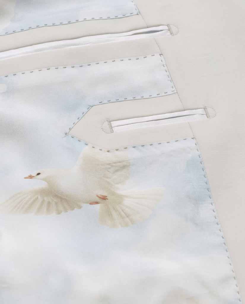 Zignone Off White S100 Merino Wool Faille