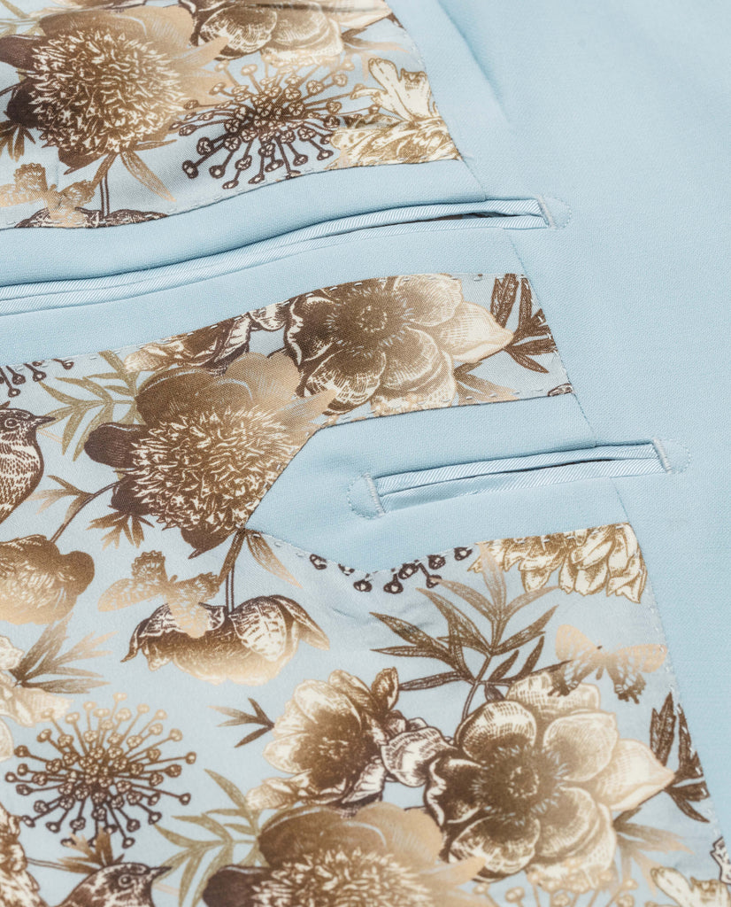 Zignone Pastel Blue S100 Merino Wool Faille