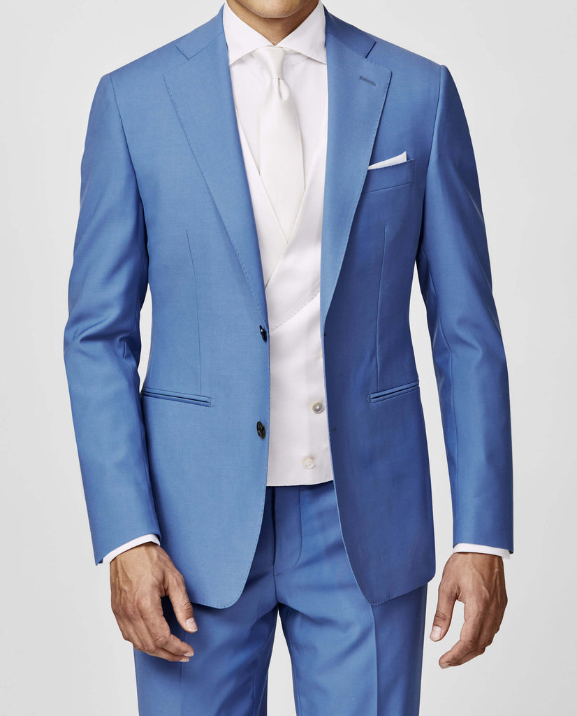 Zignone Dusty Blue S100 Merino Wool Faille