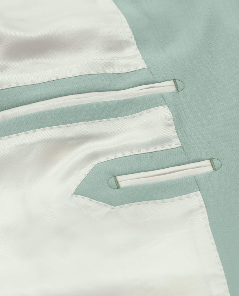 Zignone Mint Green S100 Merino Wool Faille