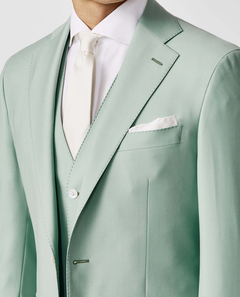 Zignone Mint Green S100 Merino Wool Faille