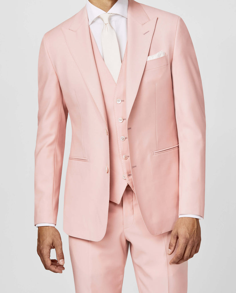 Zignone Pastel Pink S100 Merino Wool Faille