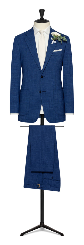 Paulo Oliveira Twilight Blue Wool & Linen Stretch
