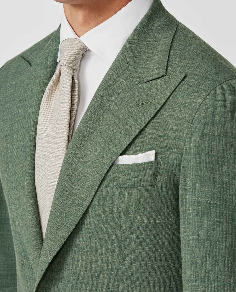 Paulo Oliveira Laurel Green Wool & Linen Stretch