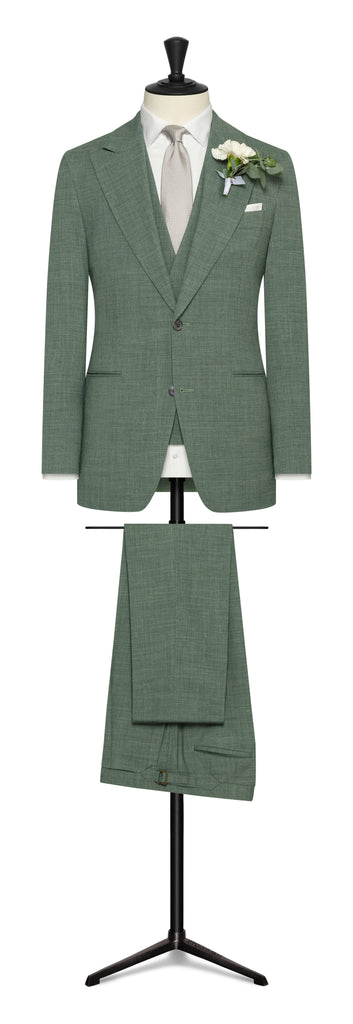 Paulo Oliveira Laurel Green Wool & Linen Stretch