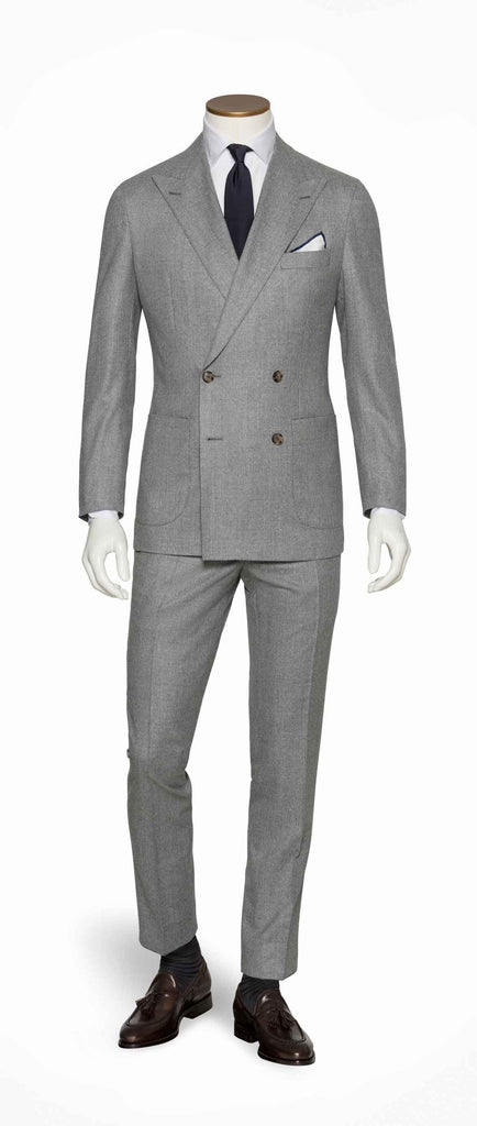 Barberis Canonico Light Grey Flannel S120 Merino Wool with Natural Stretch
