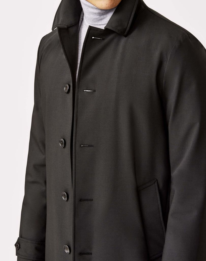 Olmetex Deep Dark Green Stretch Bonded Water-Repellent Tech Wool