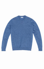 mid blue mélange extra fine merino Made to measure Knitwear