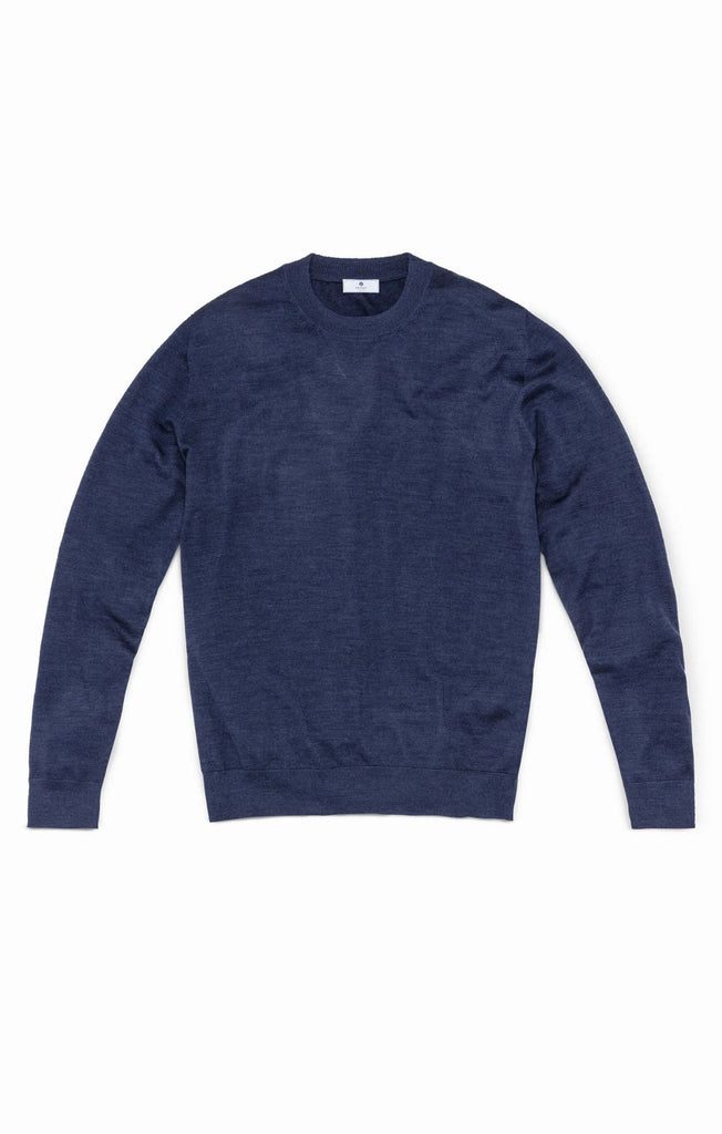 indigo mélange extra fine merino Made to measure Knitwear