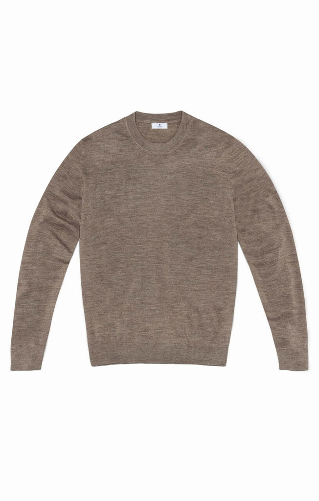 taupe mélange extra fine merino Made to measure Knitwear