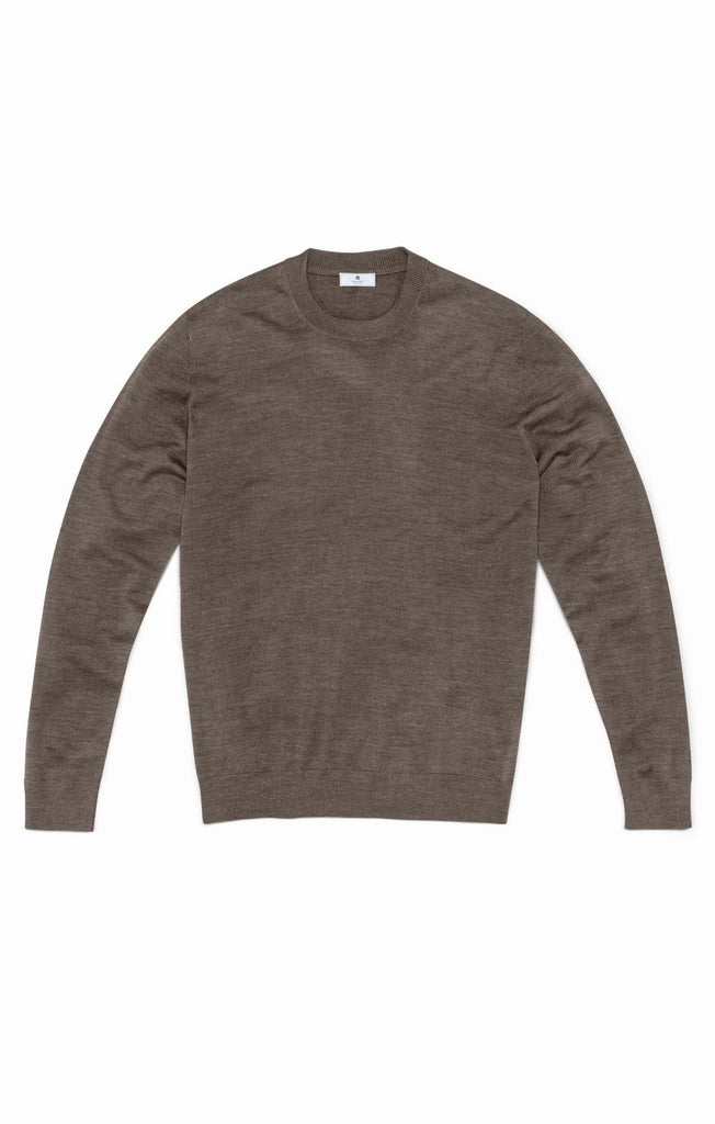 dark taupe mélange extra fine merino Made to measure Knitwear