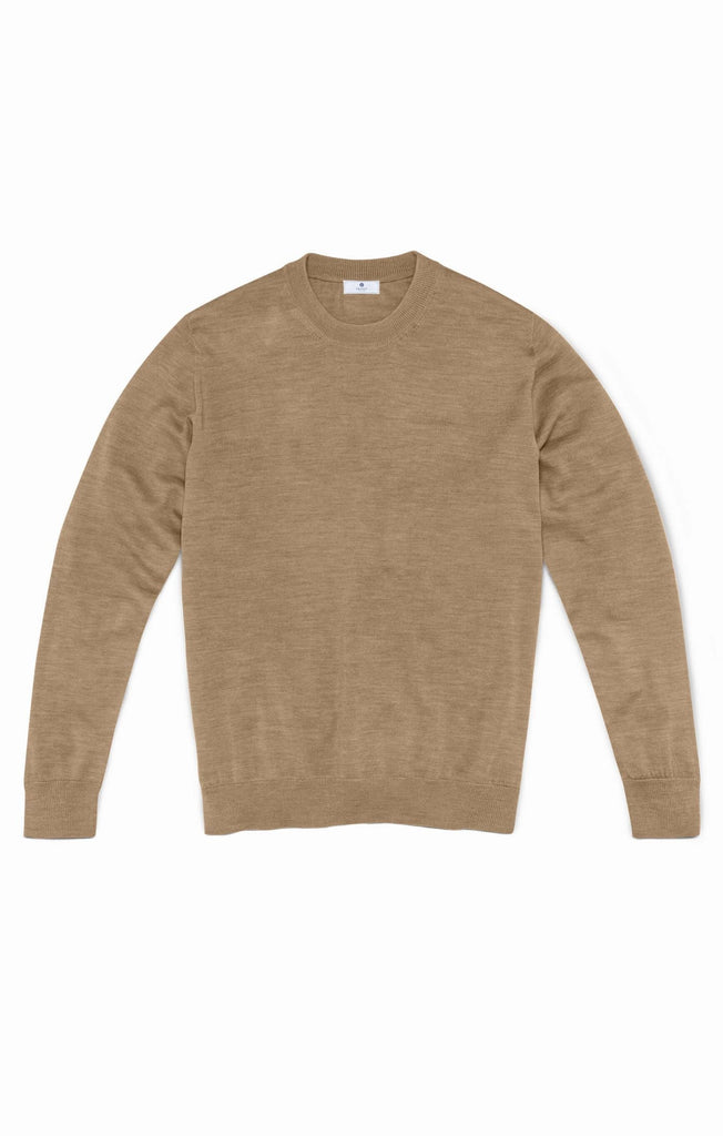 camel mélange extra fine merino Made to measure Knitwear